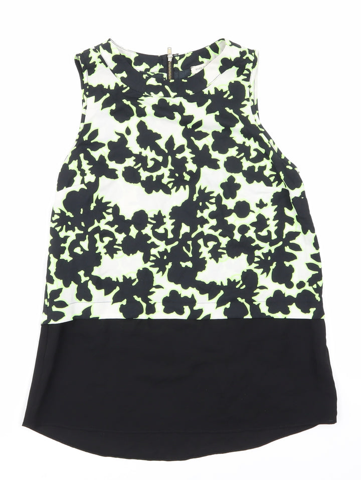 River Island Womens Black Animal Print  Basic T-Shirt Size 8
