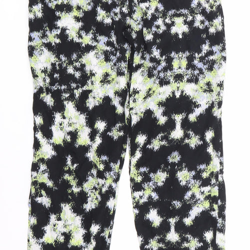Warehouse Womens Black Argyle/Diamond  Cargo Trousers Size 8
