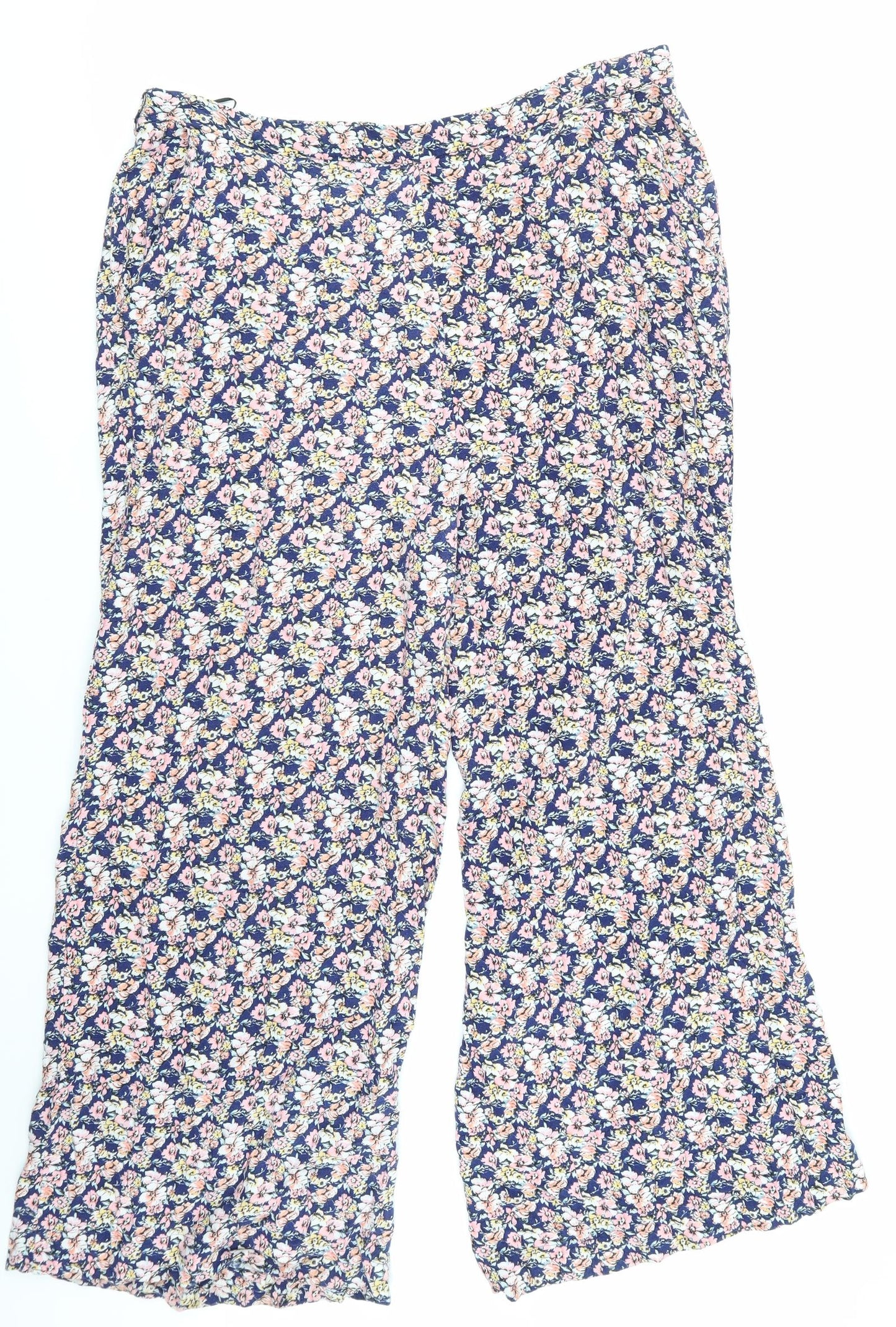 newlook Womens Blue Floral  Trousers  Size 18