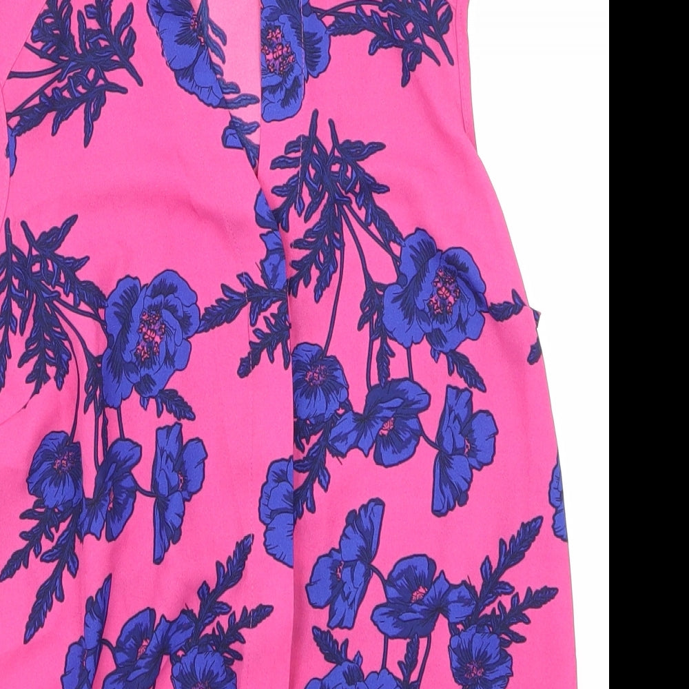 Dorothy Perkins Womens Pink Floral  Basic Button-Up Size 6