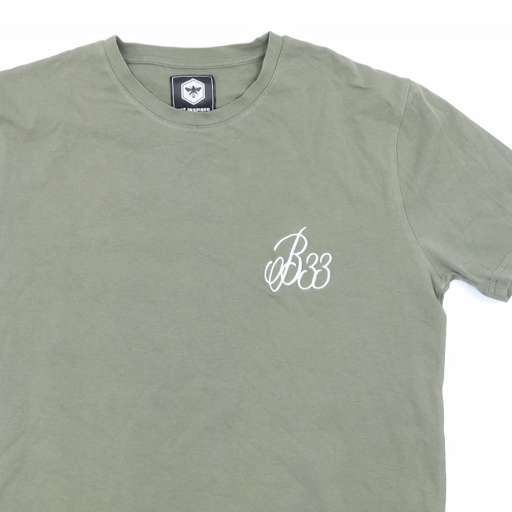 Bee Inspired  Mens Green    T-Shirt Size M