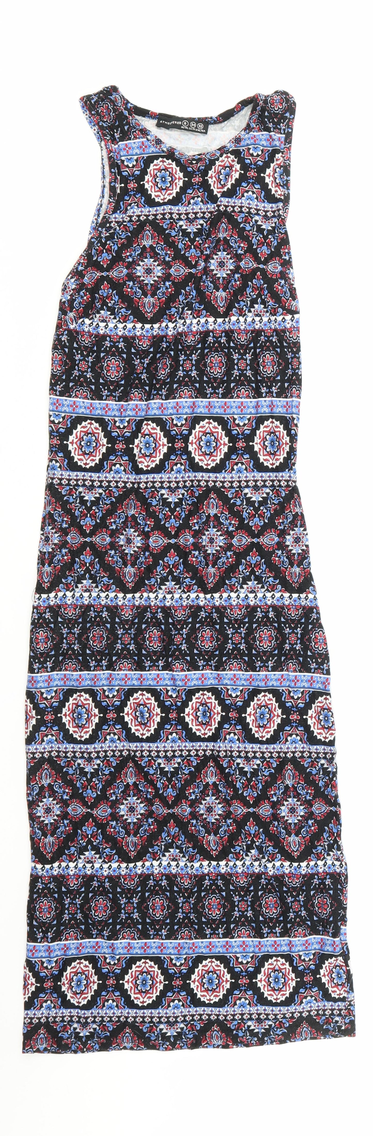 Primark Womens Black Argyle/Diamond  Pencil Dress  Size 6
