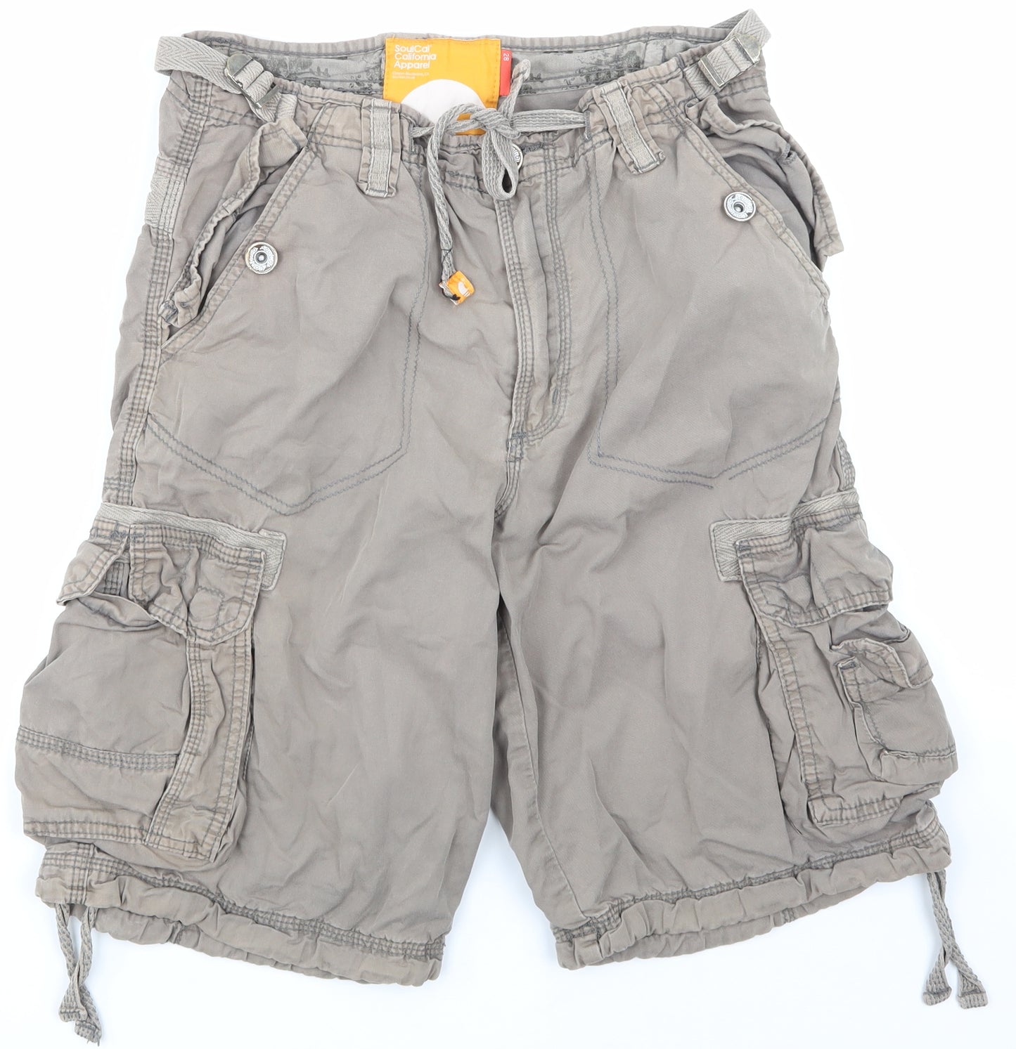 SoulCal Mens Brown   Cargo Shorts Size 28 in