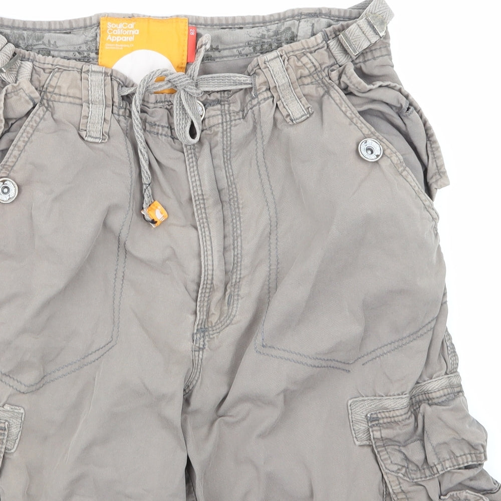 SoulCal Mens Brown   Cargo Shorts Size 28 in