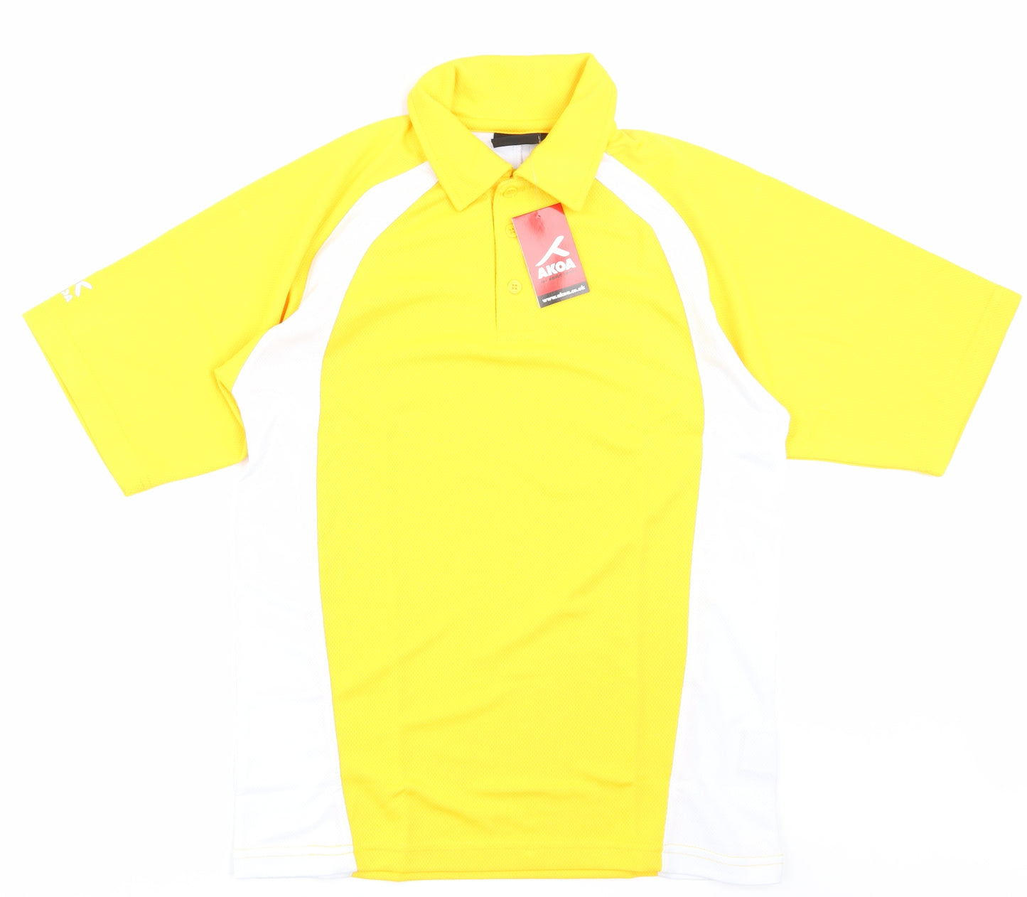 AKOA Mens Yellow    Polo Size S