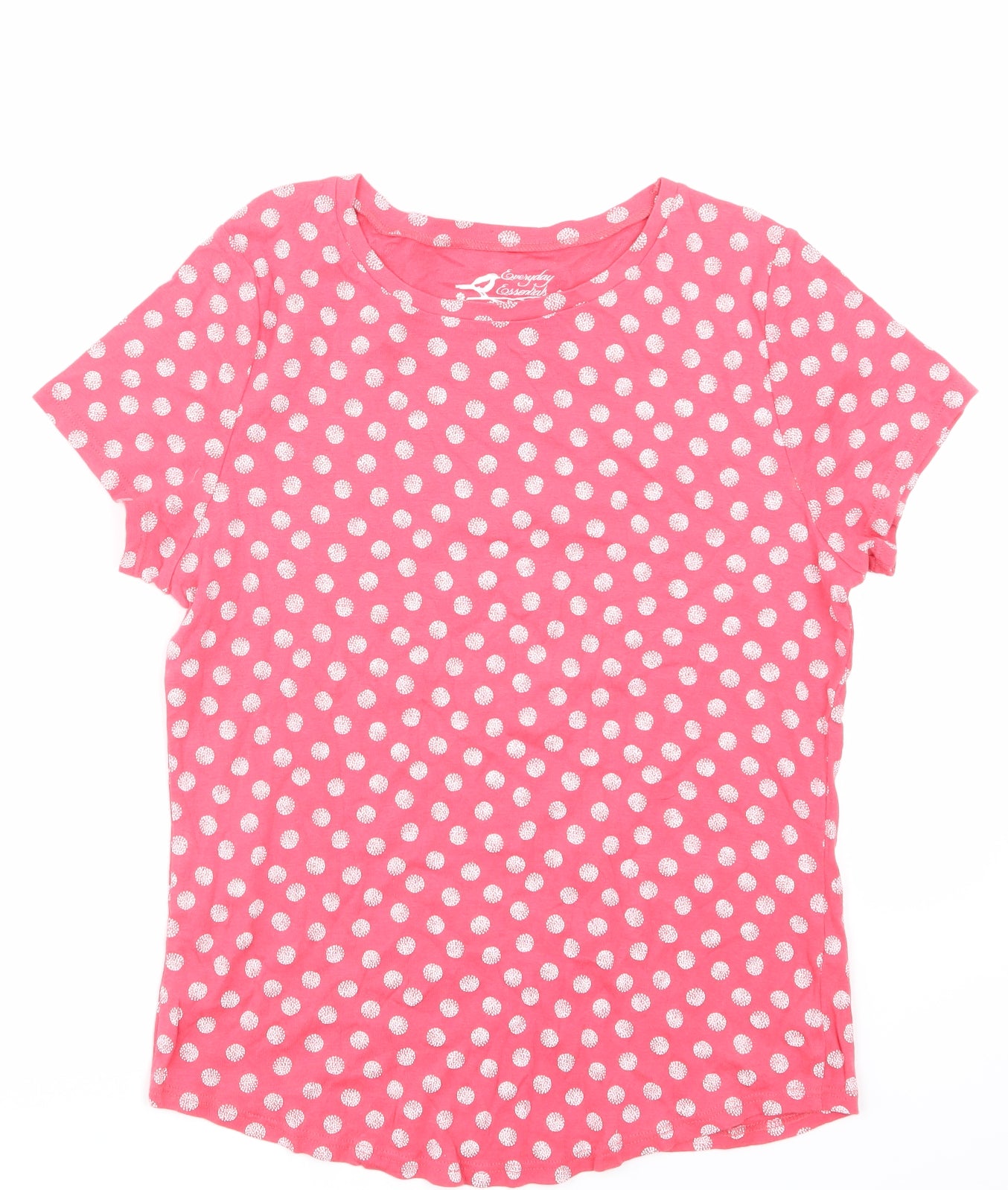 BHS Womens Pink Polka Dot  Basic T-Shirt Size 16