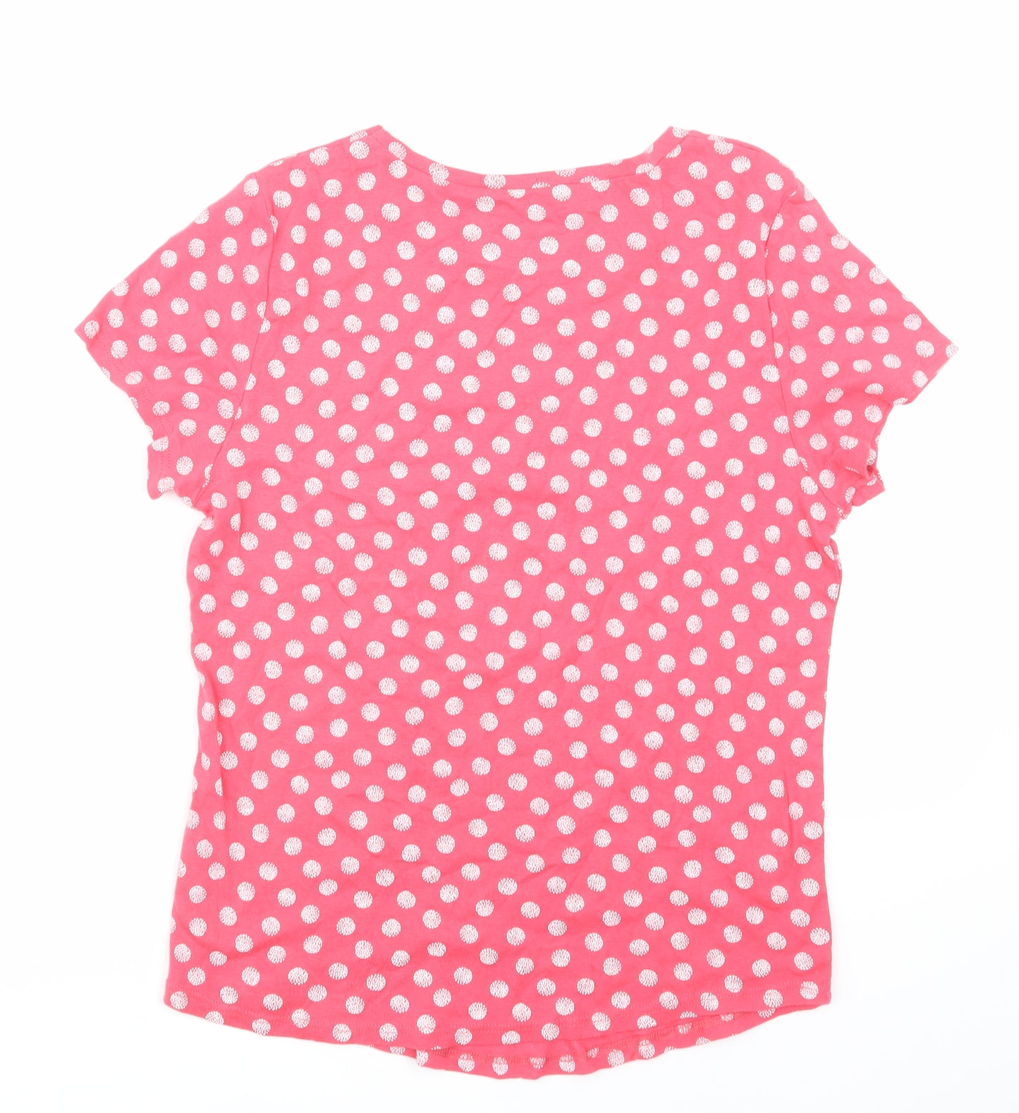 BHS Womens Pink Polka Dot  Basic T-Shirt Size 16