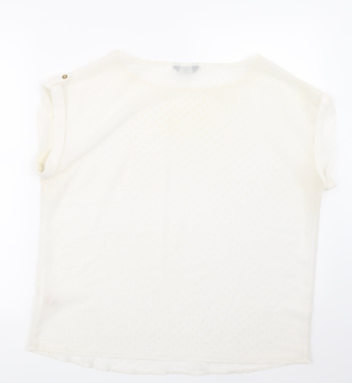 F&F Womens White Polka Dot  Basic Blouse Size 14