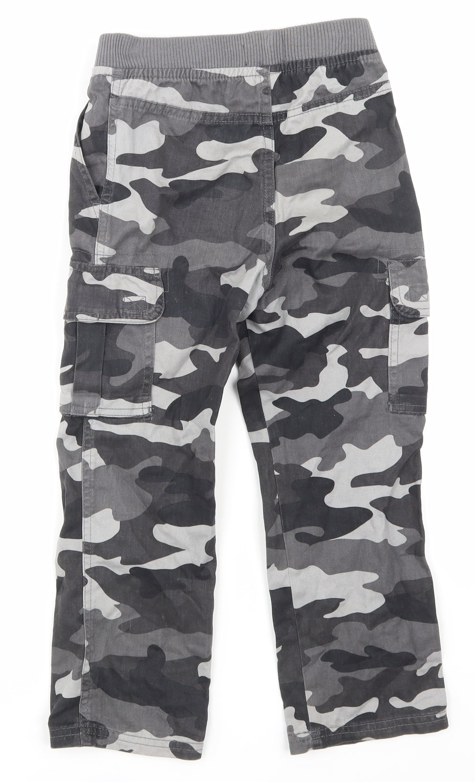 The Children's Place Boys Grey Camouflage  Cargo Trousers Size 5 Years
