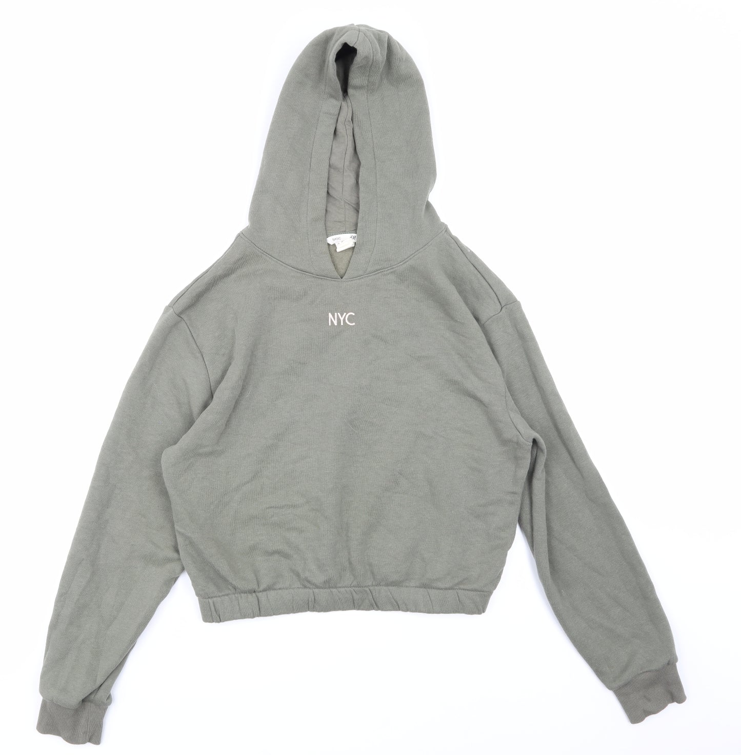 H&M Girls Green   Pullover Hoodie Size 14 Years