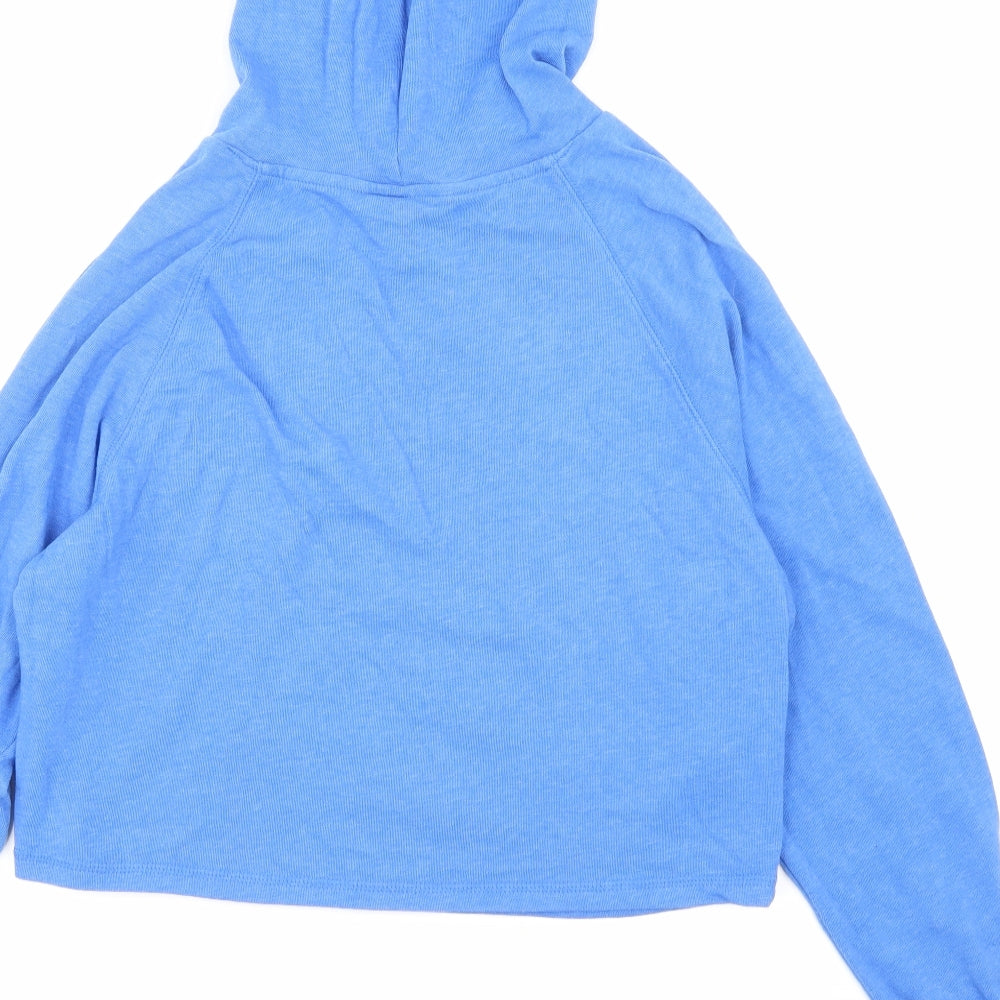 H&M Womens Blue   Pullover Hoodie Size S  - CROPPED