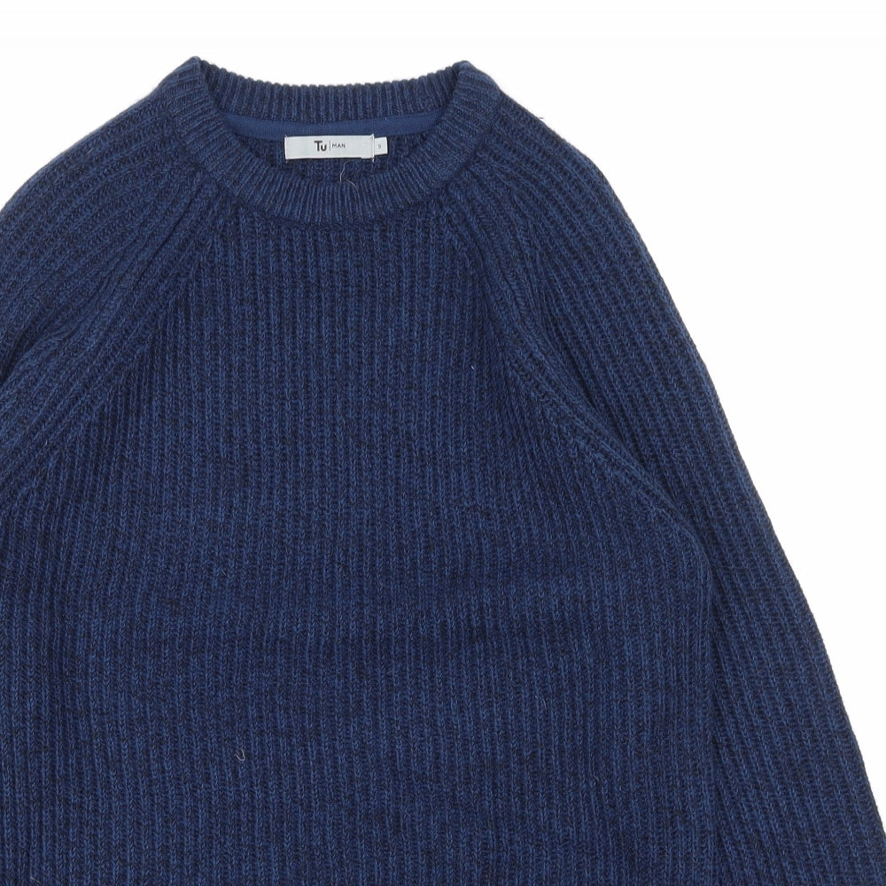 TU Mens Blue   Pullover Jumper Size S