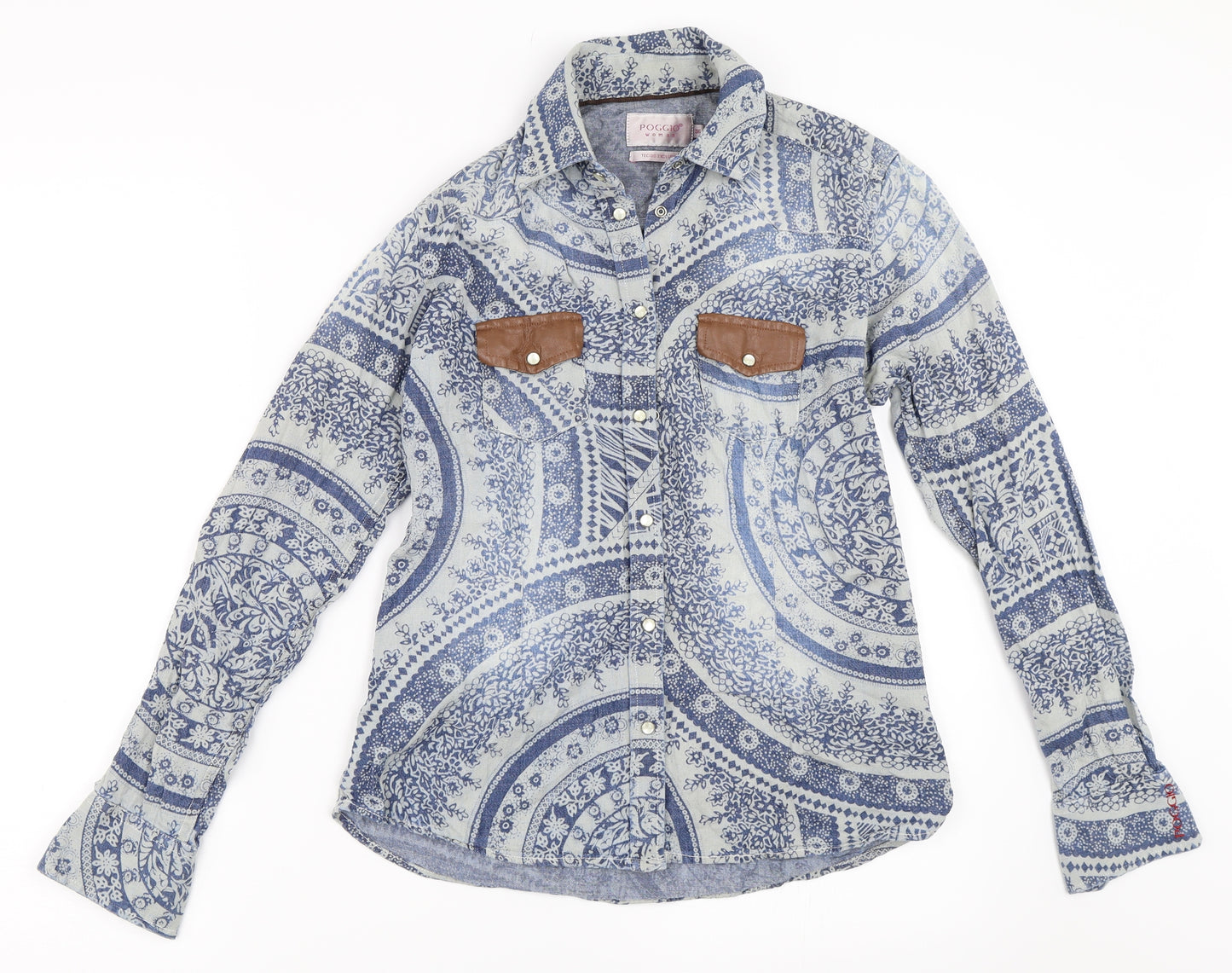 Poggio Woman Womens Blue   Basic Blouse Size 36