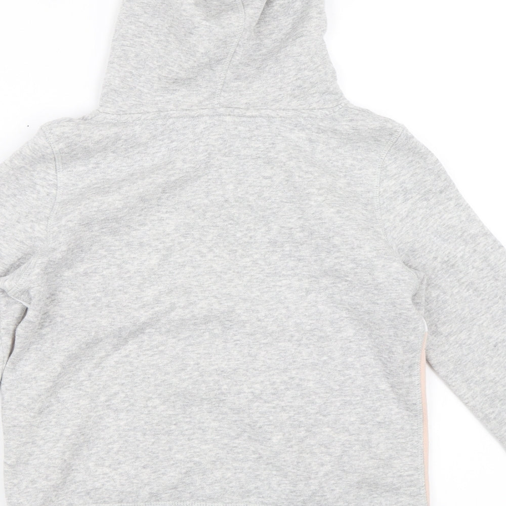 H&M Girls Grey   Pullover Hoodie Size 9-10 Years