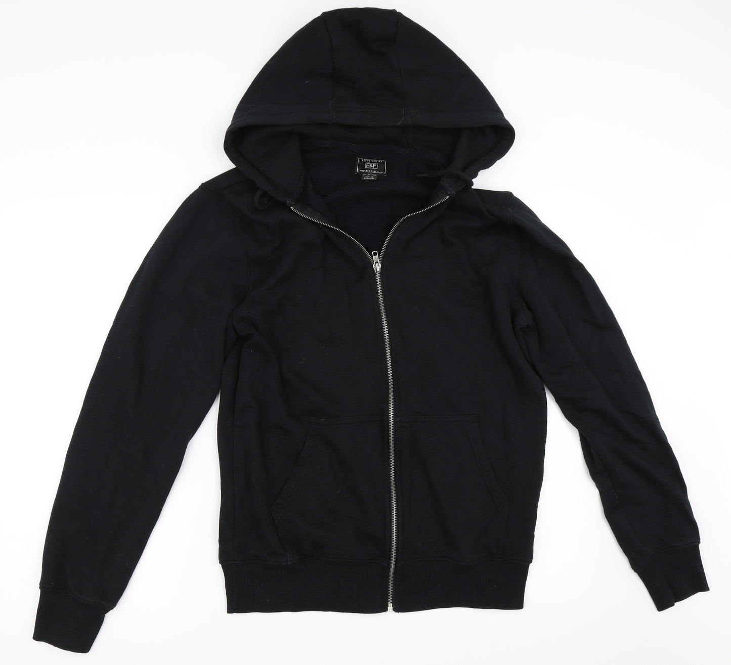 F&F Mens Black   Full Zip Hoodie Size L