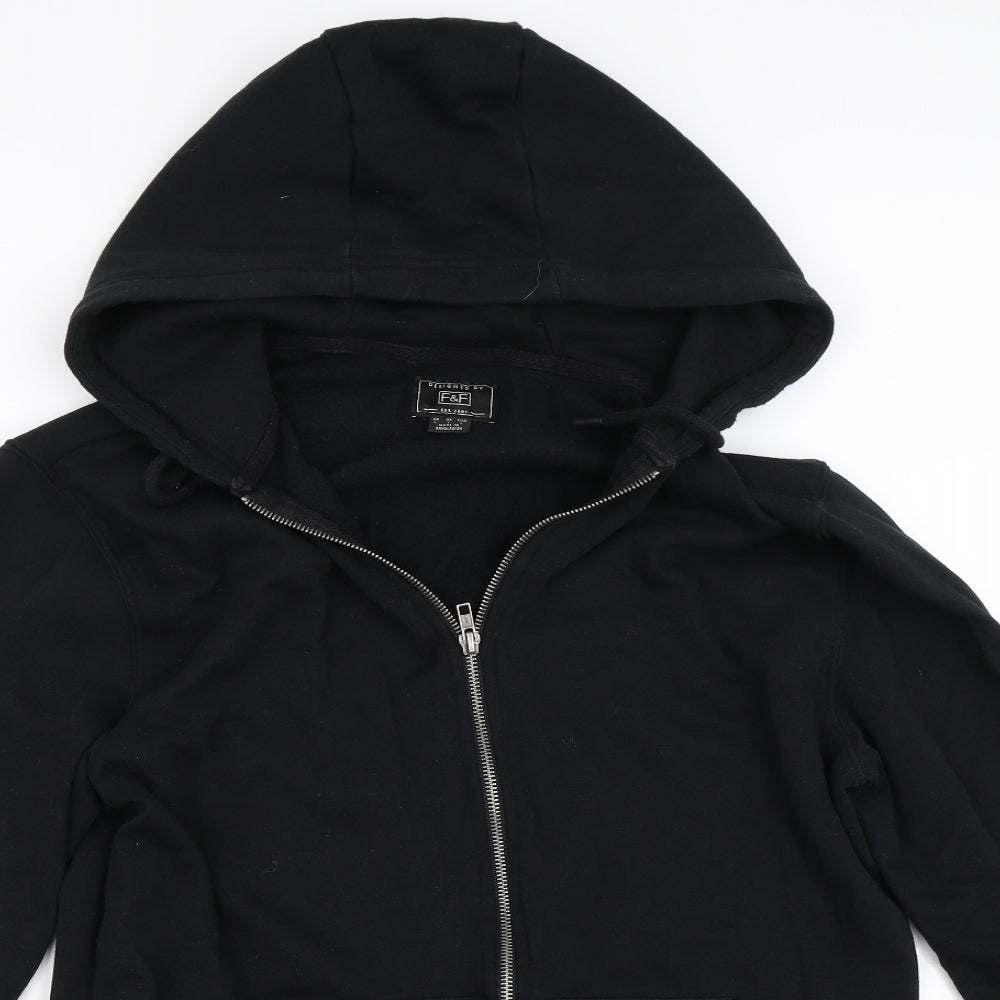 F&F Mens Black   Full Zip Hoodie Size L