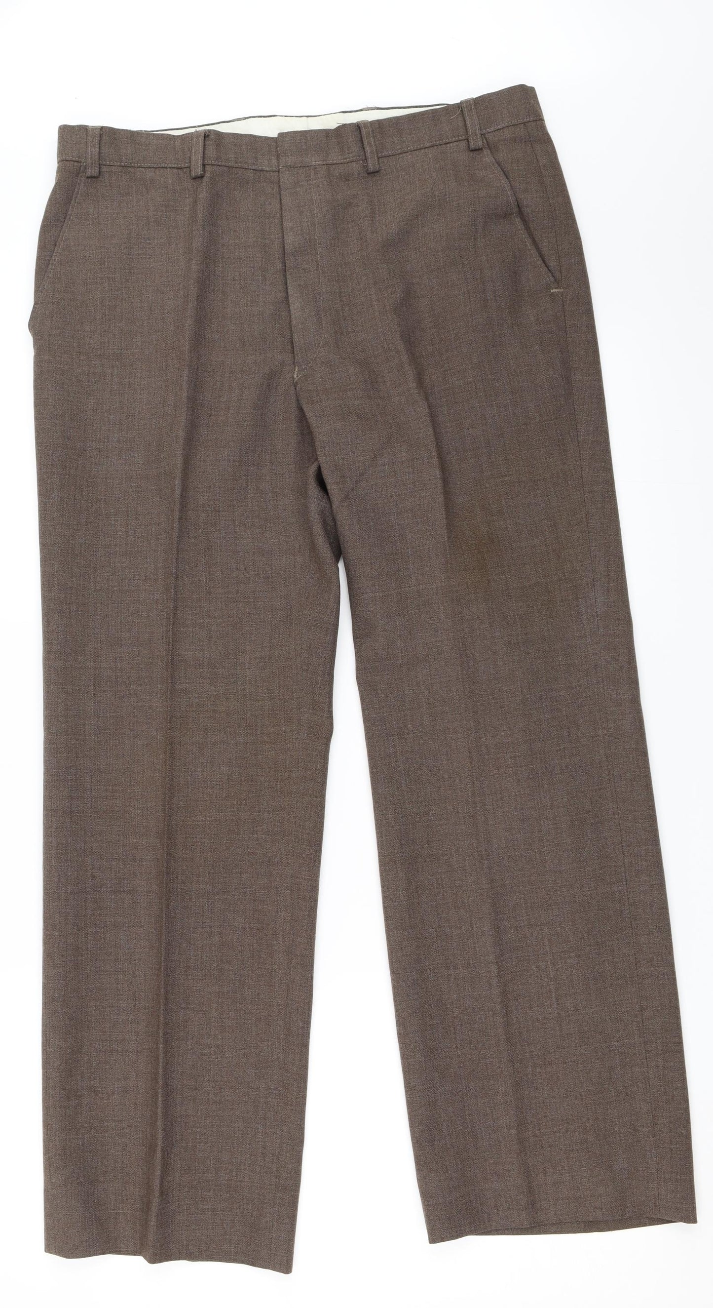 St Michael Mens Brown   Trousers  Size 36 in L31 in
