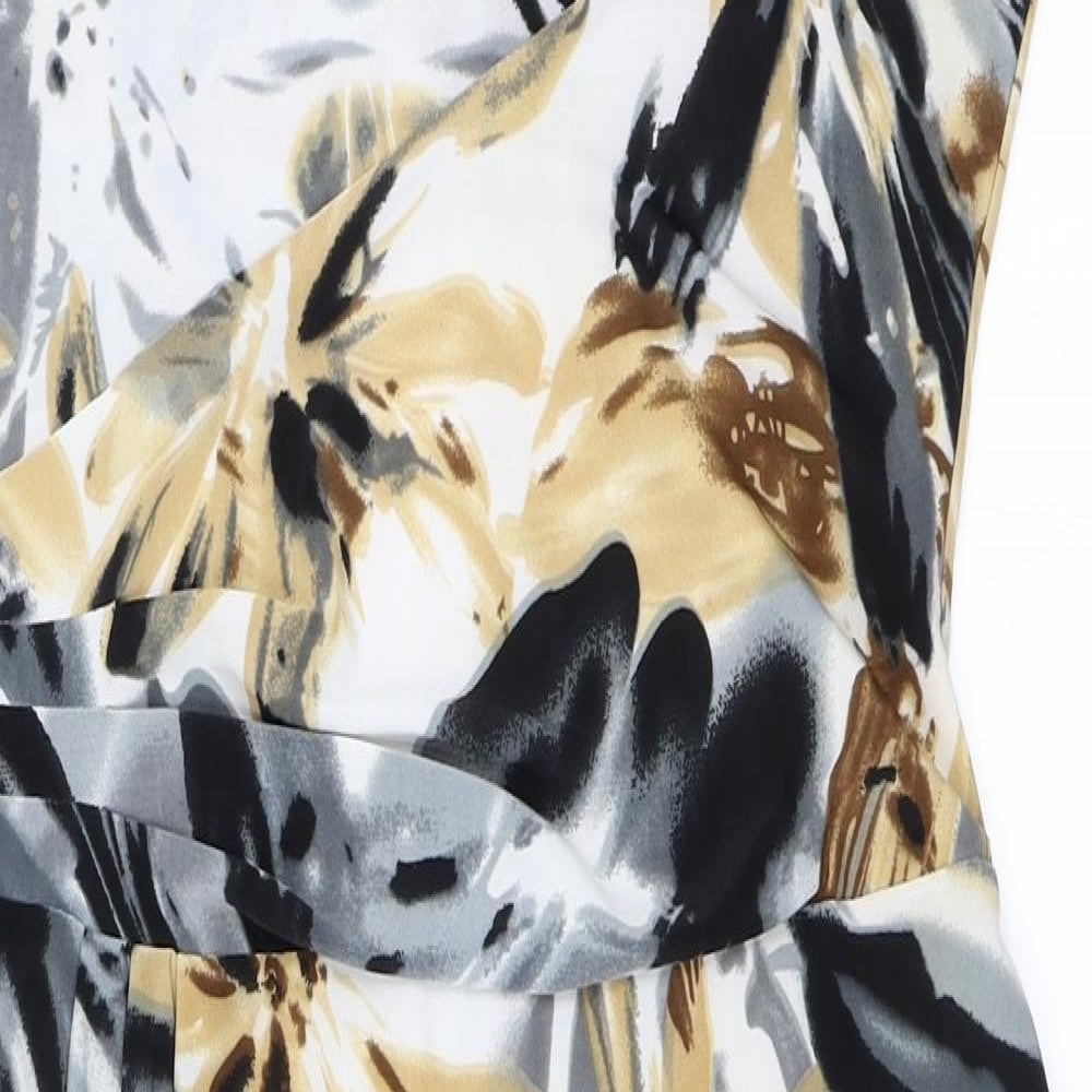 Reflections Womens Beige Floral  Pencil Dress  Size 12