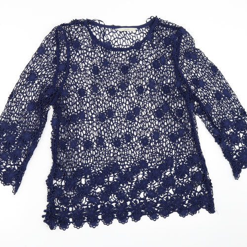 George Womens Blue   Basic Blouse Size 8