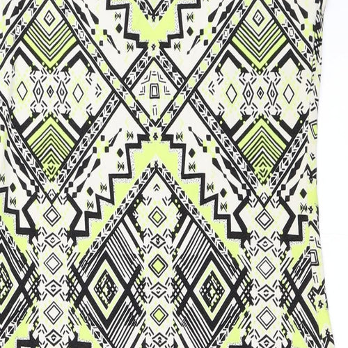 New Look Womens Yellow Geometric  Bodycon  Size 12