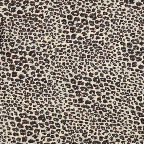Preworn Womens Beige Animal Print  Basic Blouse Size 10  - Leopard print