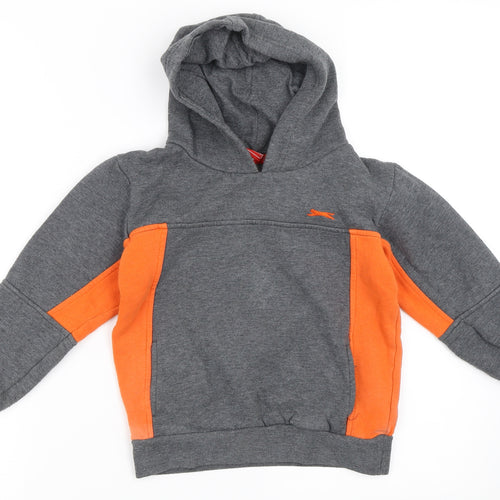 Slazenger Boys Grey   Pullover Hoodie Size 5-6 Years