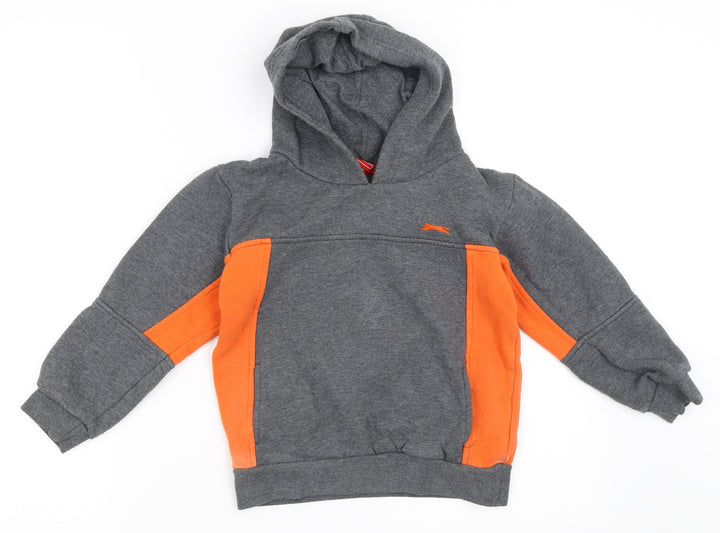 Slazenger Boys Grey   Pullover Hoodie Size 5-6 Years