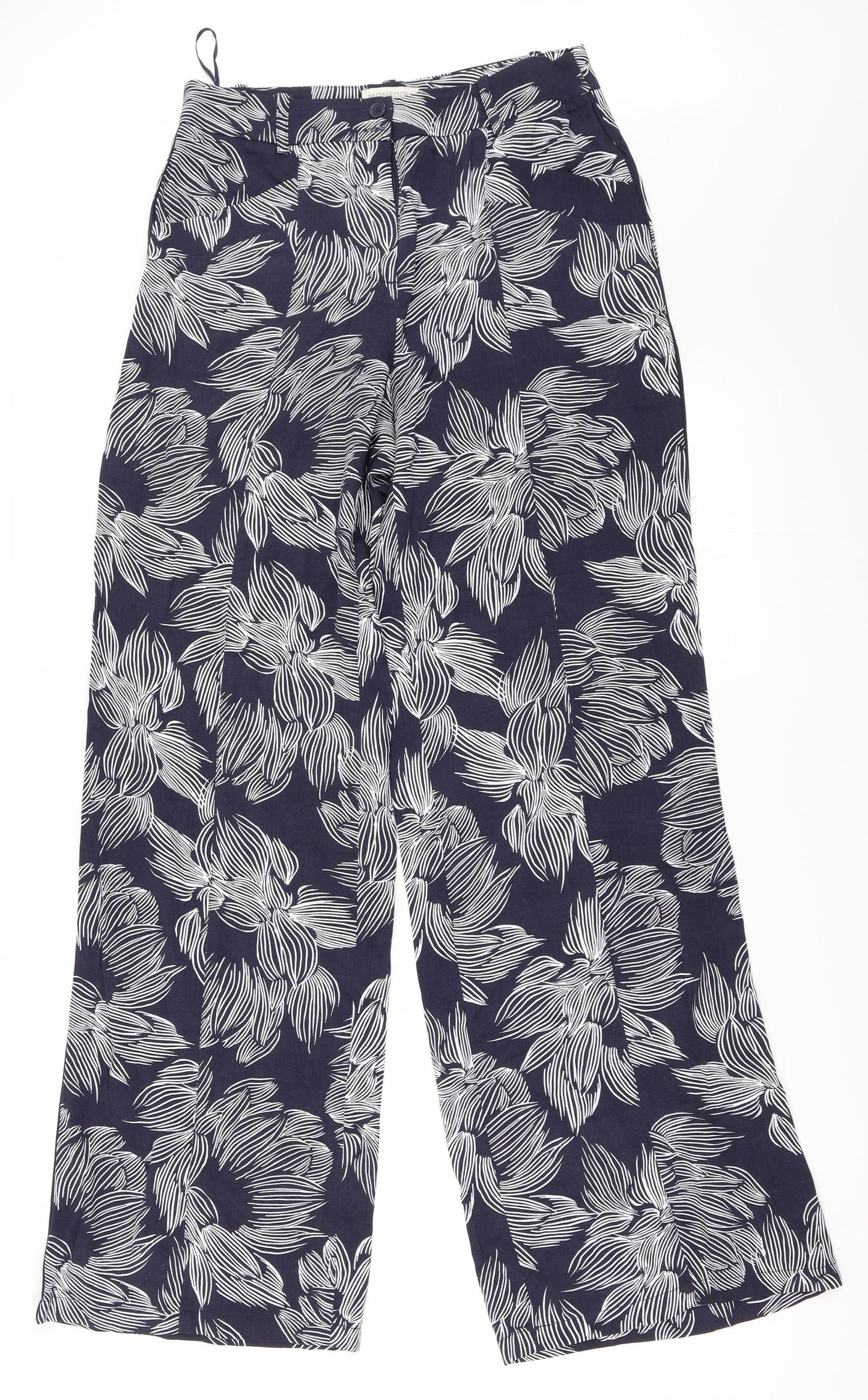 Monsoon Womens Blue Floral  Trousers  Size 8 L30 in