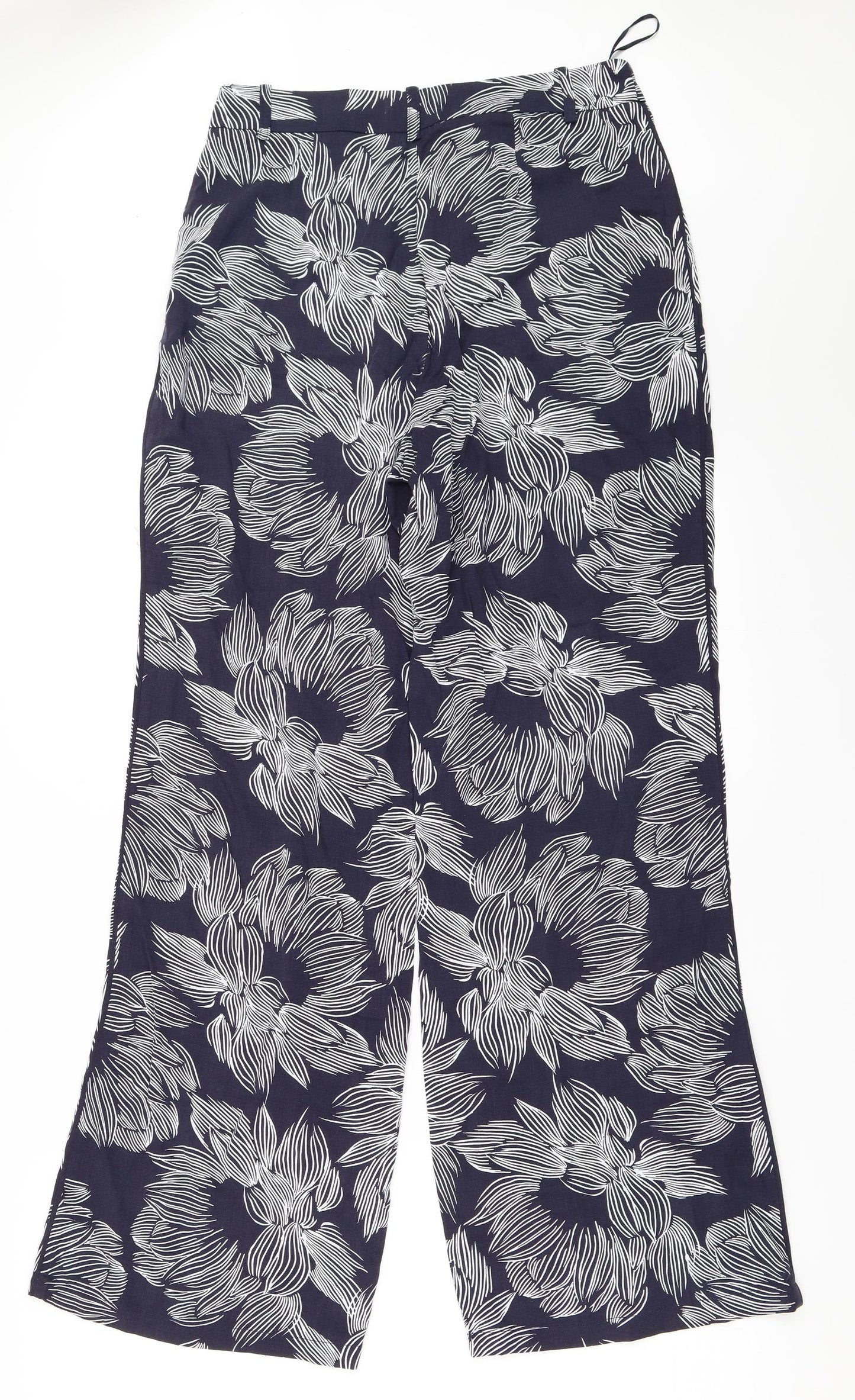 Monsoon Womens Blue Floral  Trousers  Size 8 L30 in