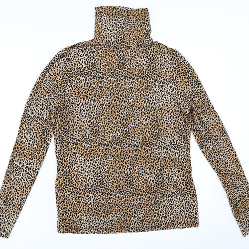 Dorothy Perkins Womens Beige Animal Print  Basic T-Shirt Size 16  - Leopard print