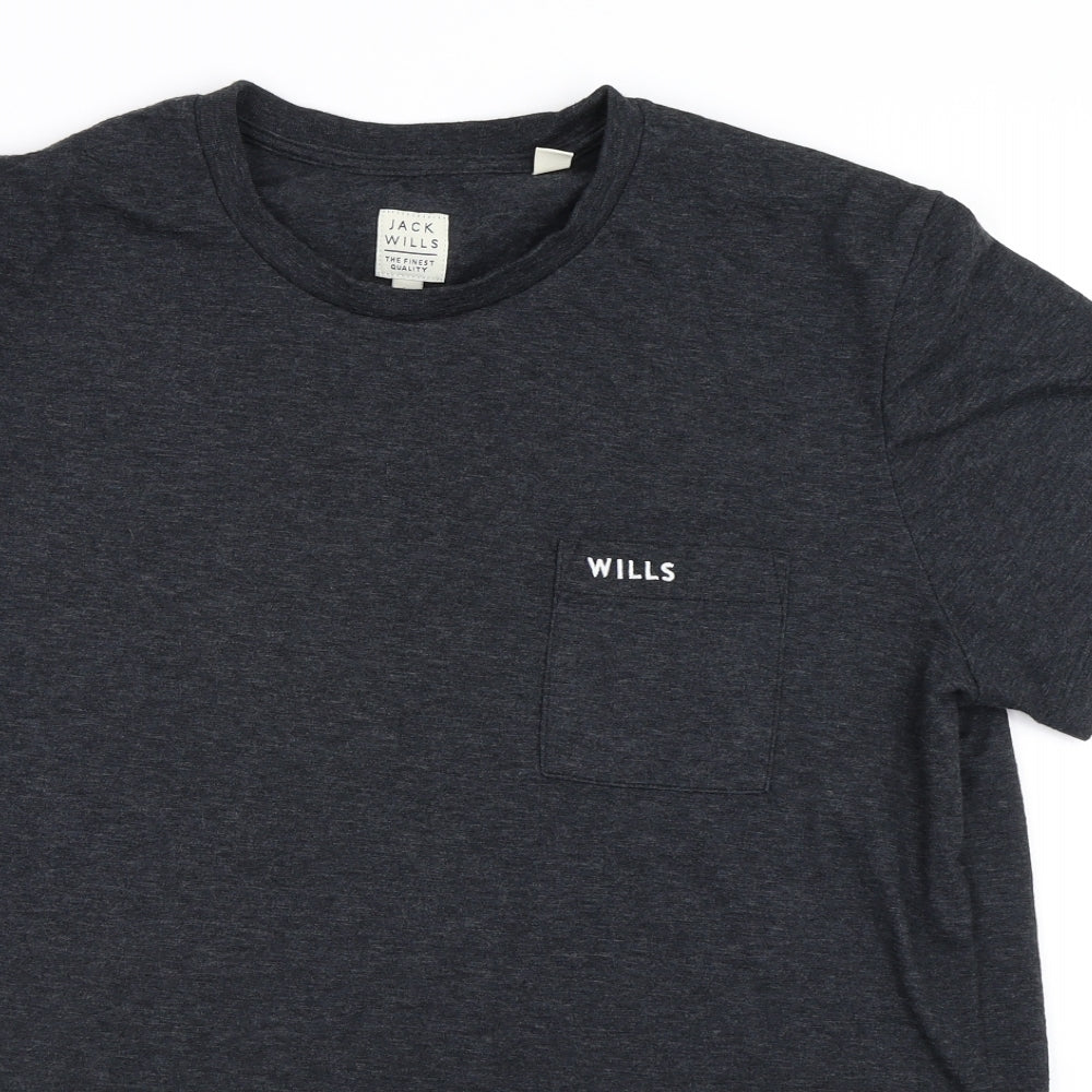 Jack Wills Mens Grey    T-Shirt Size XL