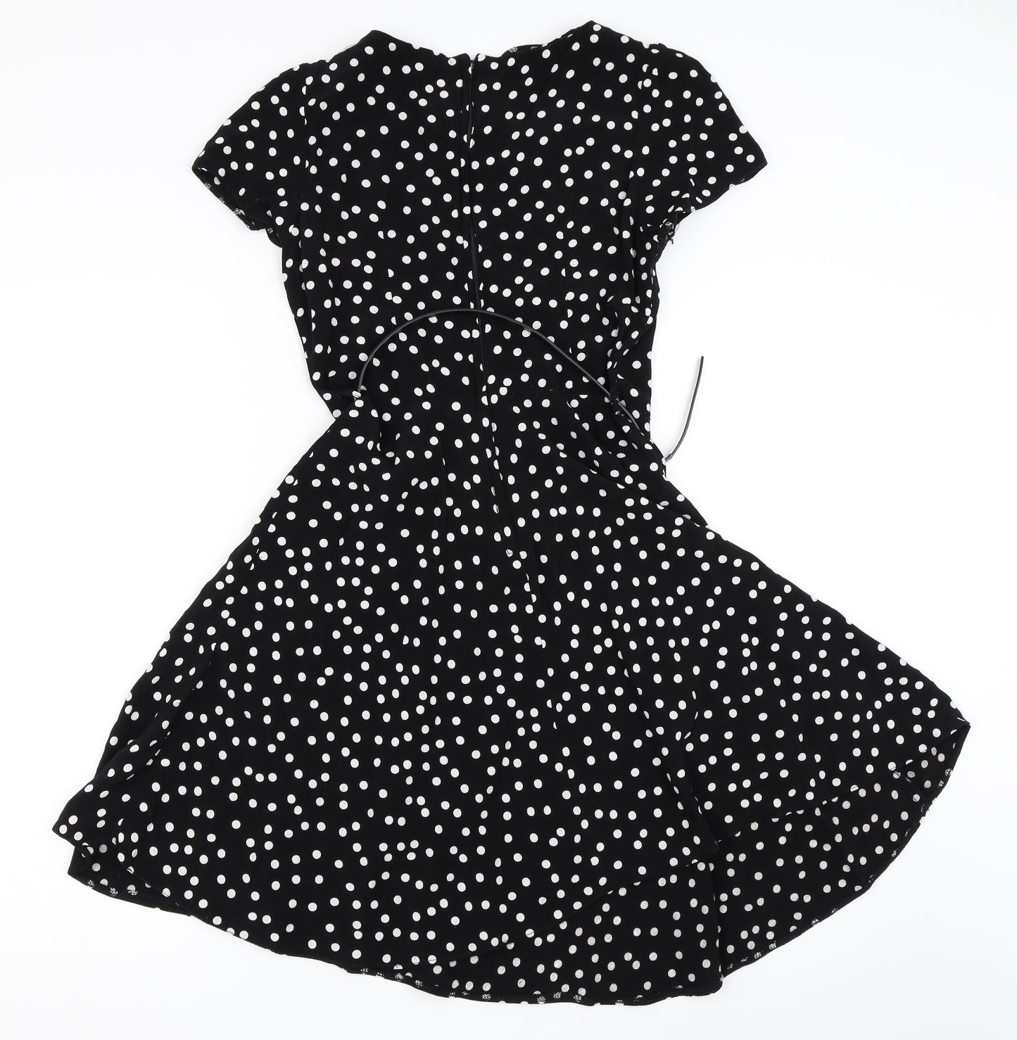 Billie & Blossom Womens Black Polka Dot  Skater Dress  Size 10