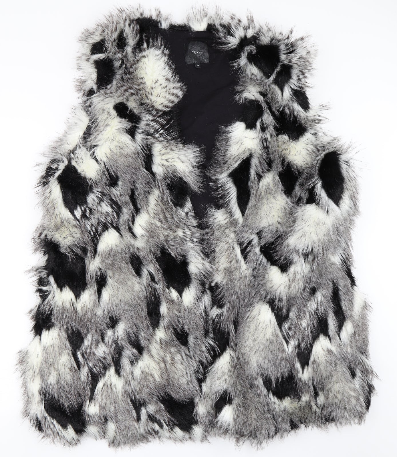 NEXT Womens Grey   Gilet Coat Size 20  - Faux fur gilet