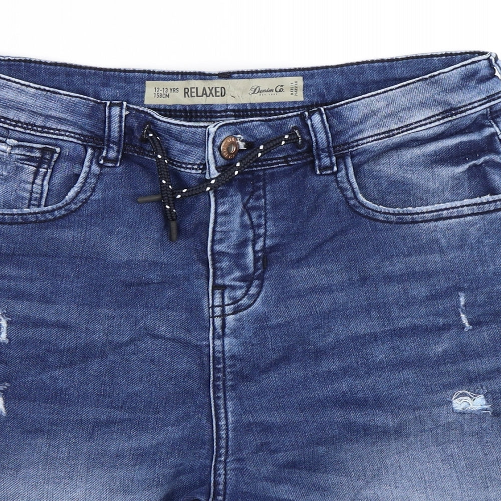 Primark Boys Blue  Denim Bermuda Shorts Size 12-13 Years