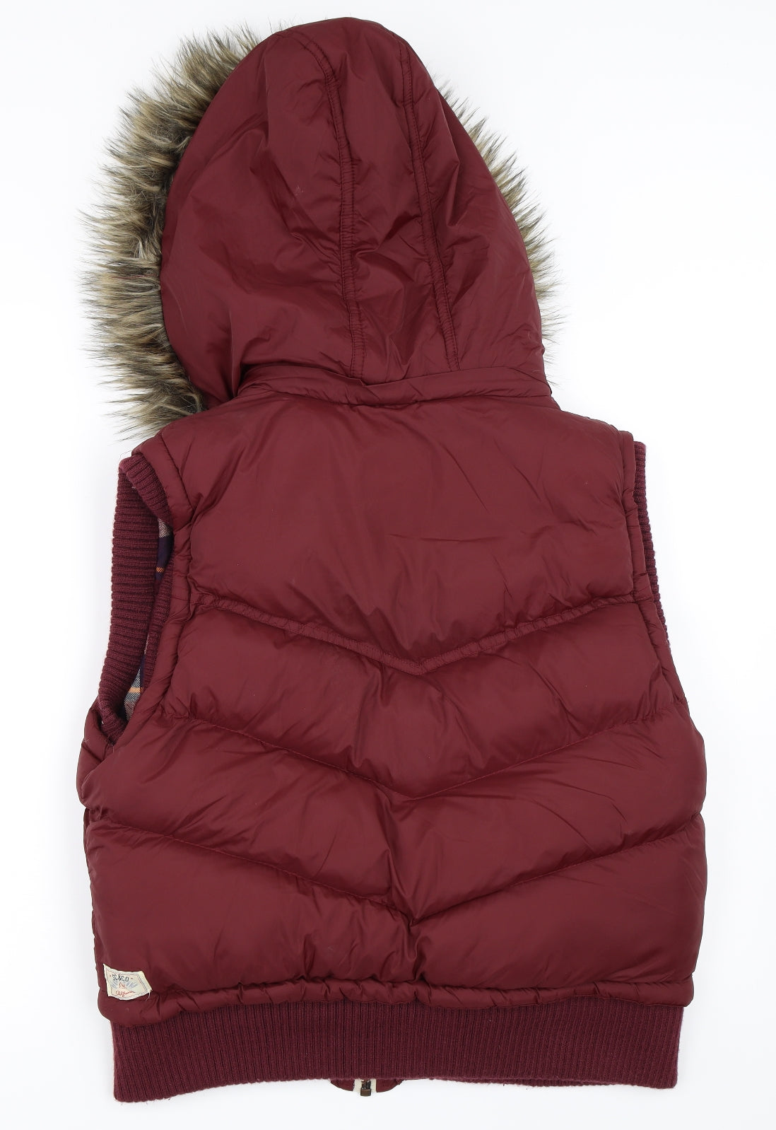 SoulCal&Co Womens Red   Gilet Coat Size 16