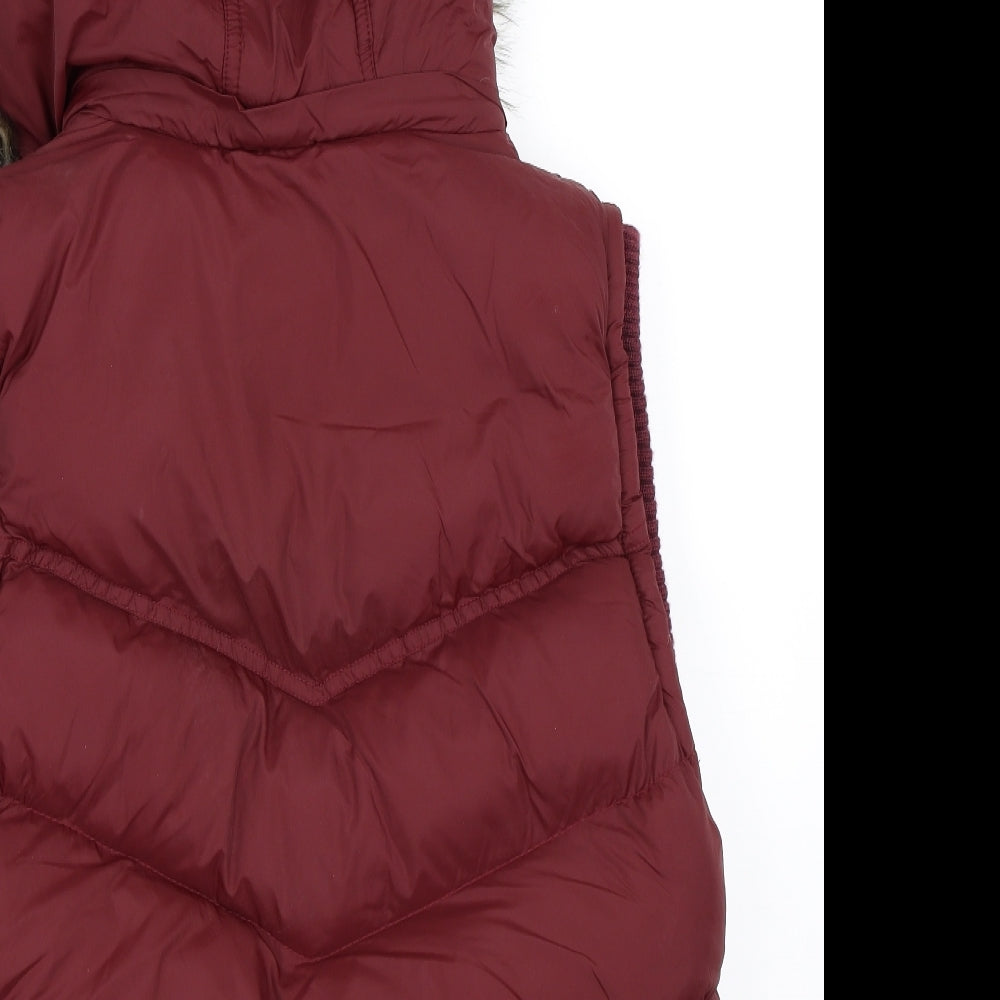 SoulCal&Co Womens Red   Gilet Coat Size 16