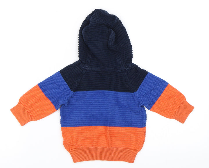 NEXT Boys Blue Colourblock Pullover Jumper Size 3-6 Months