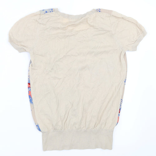 Oasis Womens Beige   Basic T-Shirt Size XS