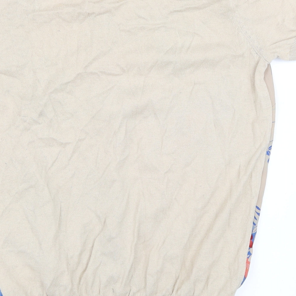 Oasis Womens Beige   Basic T-Shirt Size XS