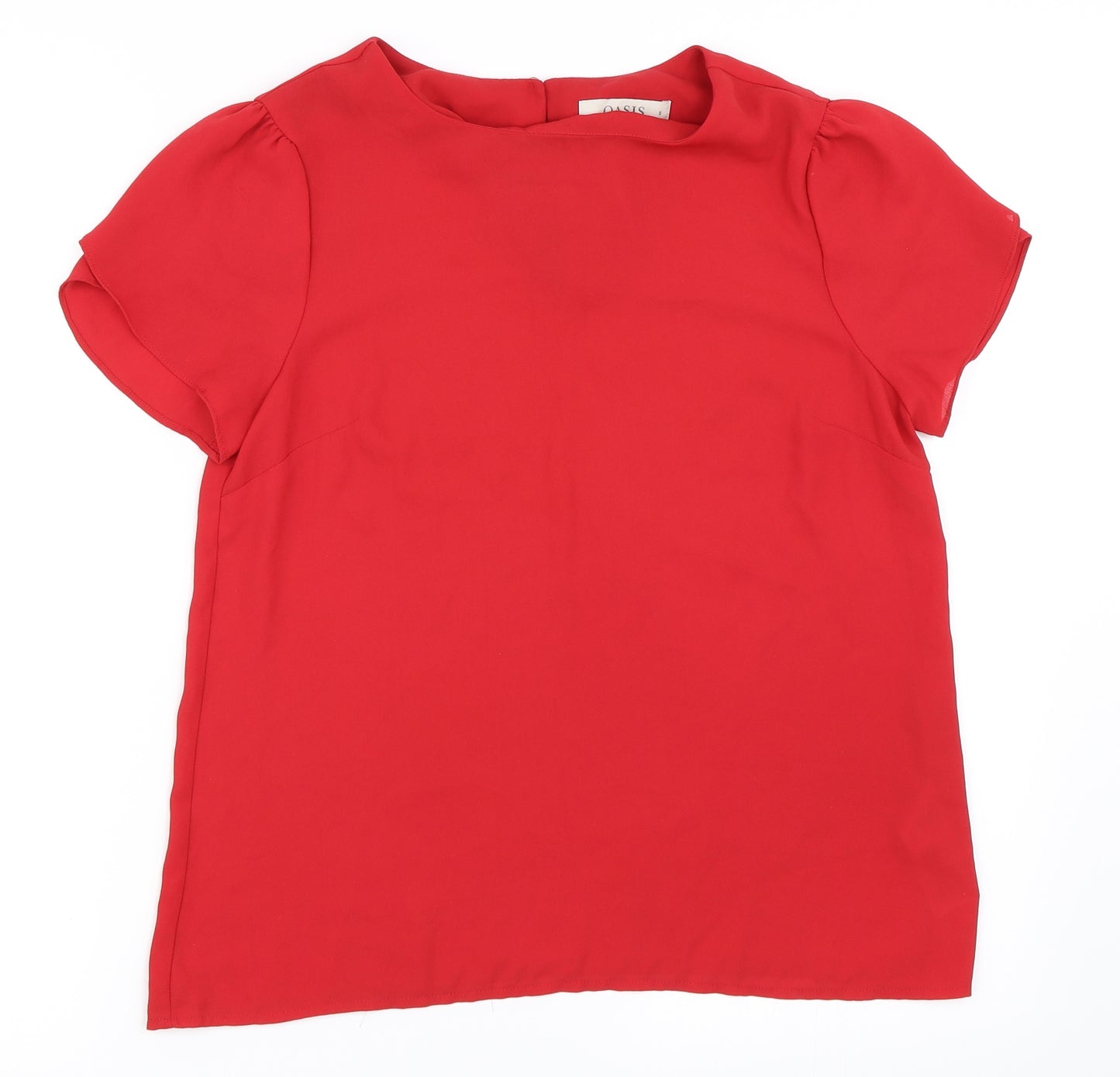 Oasis Womens Red   Basic Blouse Size 8
