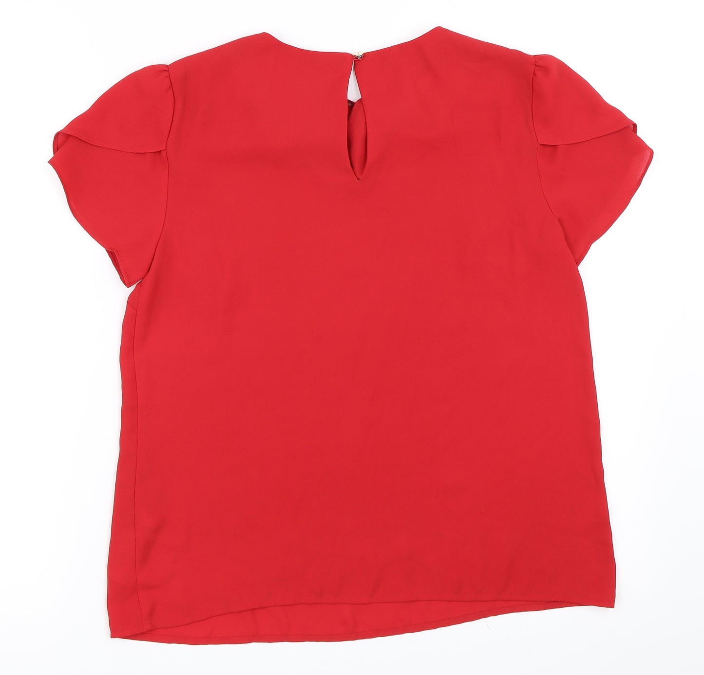 Oasis Womens Red   Basic Blouse Size 8