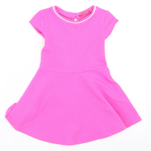Young Dimension Girls Pink   Skater Dress  Size 2 Years