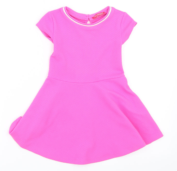 Young Dimension Girls Pink Skater Dress Size 2 Years