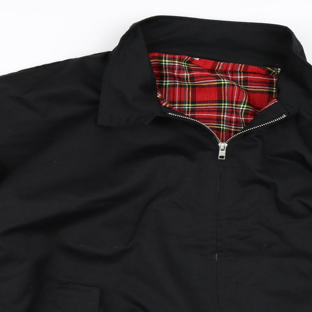 Preworn Mens Black   Bomber Jacket Coat Size 2XL
