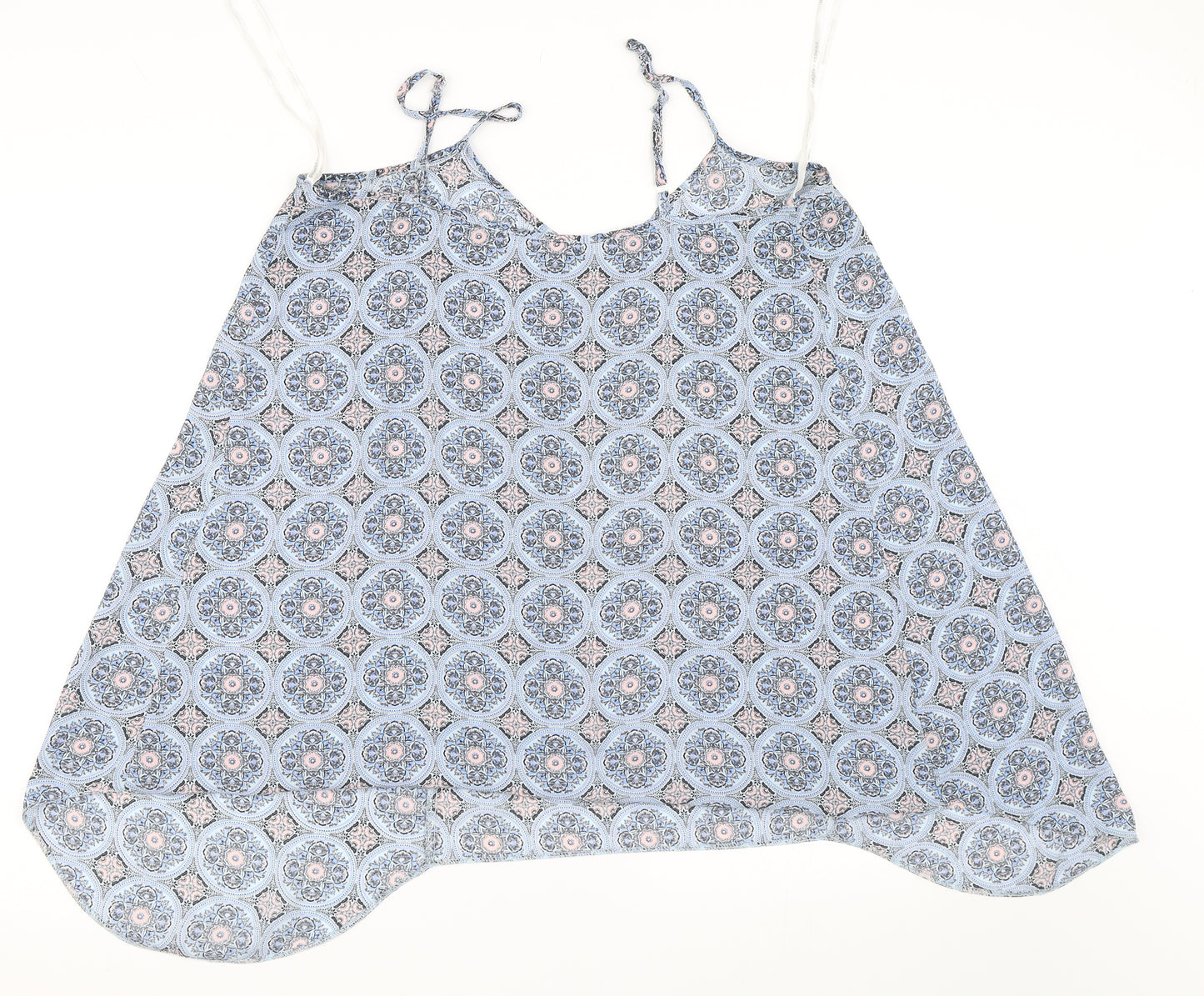 Dorothy Perkins Womens Blue Geometric  Basic Blouse Size 14
