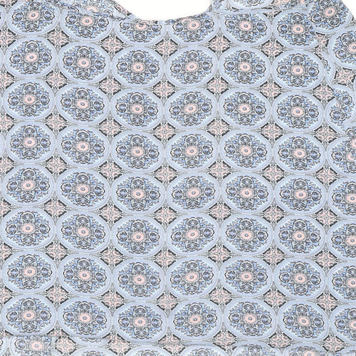 Dorothy Perkins Womens Blue Geometric  Basic Blouse Size 14
