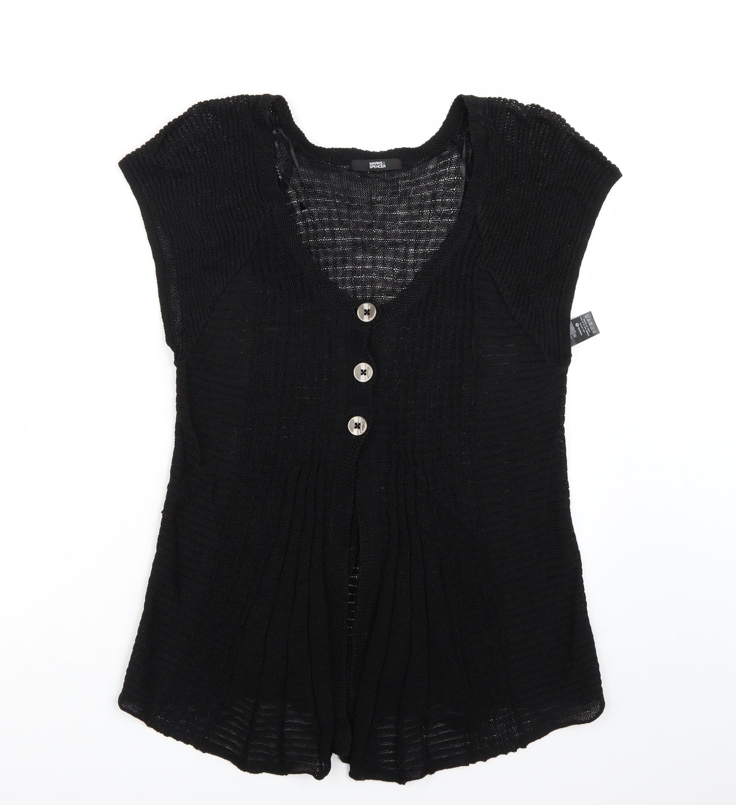 Marks and Spencer Womens Black   Cardigan Jumper Size 16