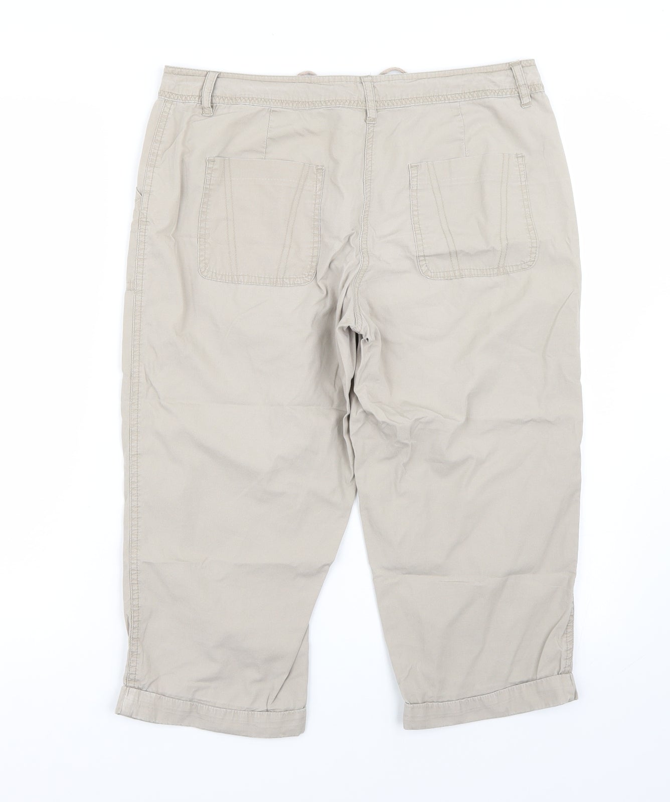 Dorothy Perkins Womens Beige   Cropped Trousers Size 10
