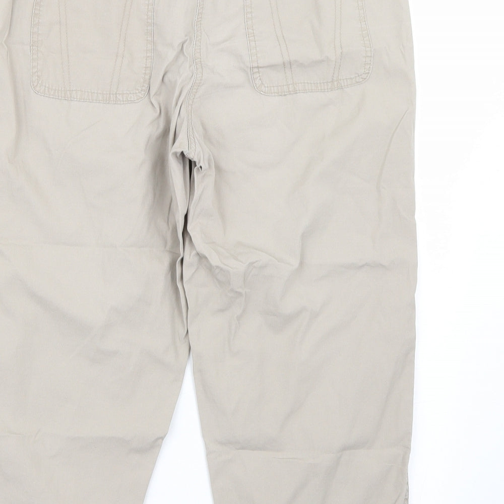 Dorothy Perkins Womens Beige   Cropped Trousers Size 10