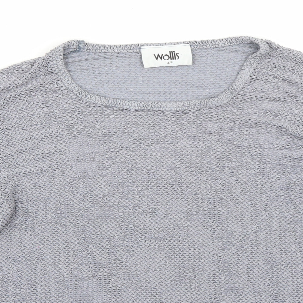 Wallis  Womens Grey   Basic T-Shirt Size 12